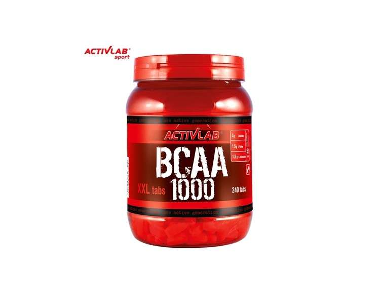 BCAA 1000 Amino Acid Muscle Growth Anabolic Anti-Catabolic Supplement 240 Tablets