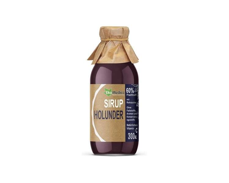 EkaMedica Black Elderberry Syrup with Vitamin C 300ml