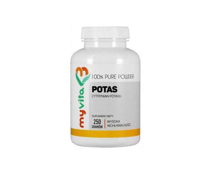 Kalium 100% Pure Potassium Citrate Powder without Additives 250g MyVita