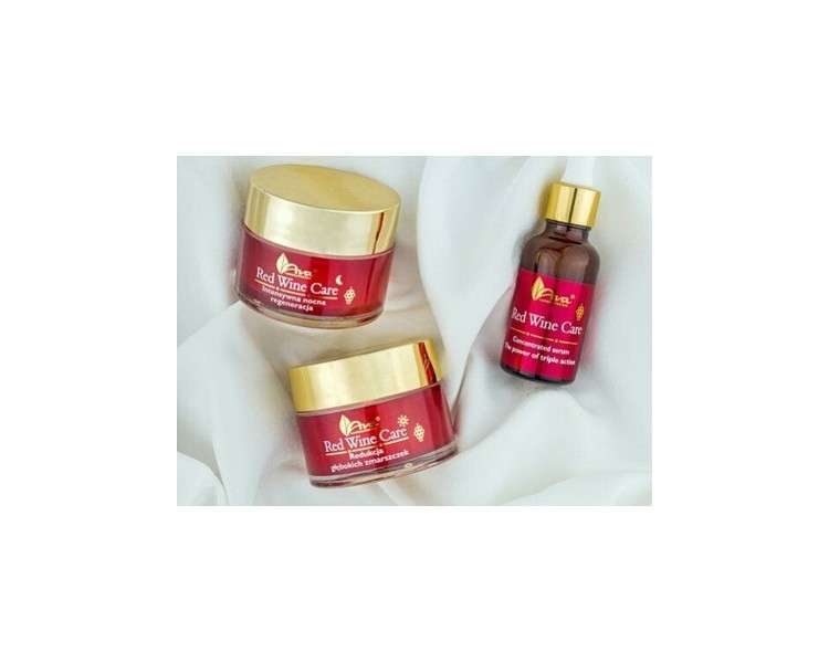 AVA Red Wine Care for Mature Skin Day/Night Cream, Face Serum, Eye Elixir