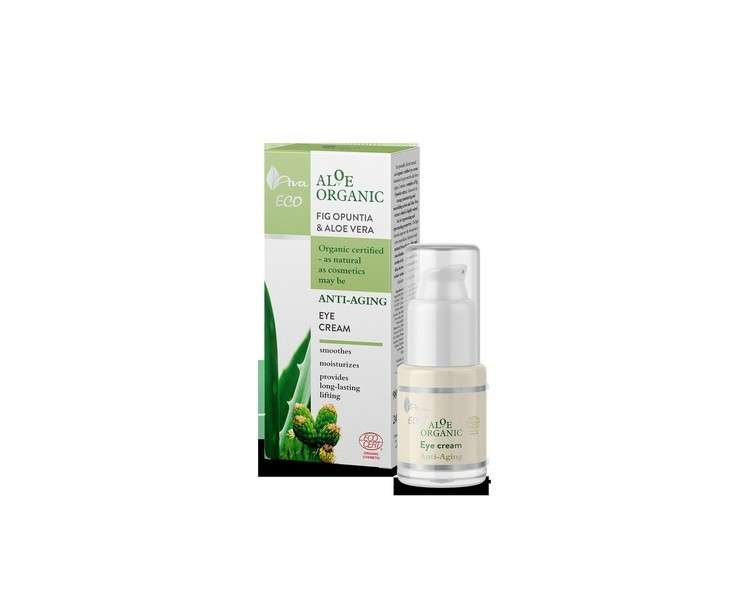 Barbarie Fig Aloe Vera Eye Cream Anti-Aging Moisturizing Organic Aloe 15ml