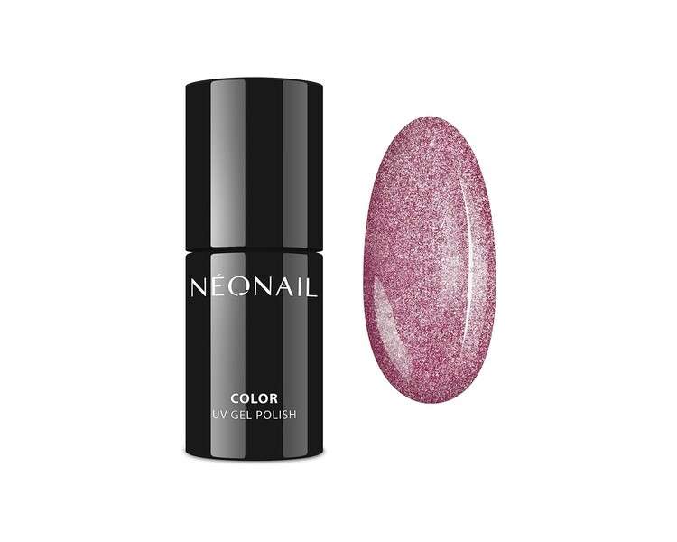 Neonail Pink Glitter with Particles UV Nail Polish 7.2ml UV LED Miss Buenos
