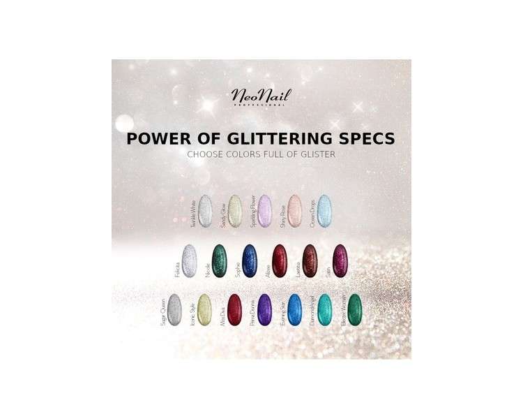 NeoNail Glitter UV Hybrid Nail Polish Gel 7ml - 30+ Colors