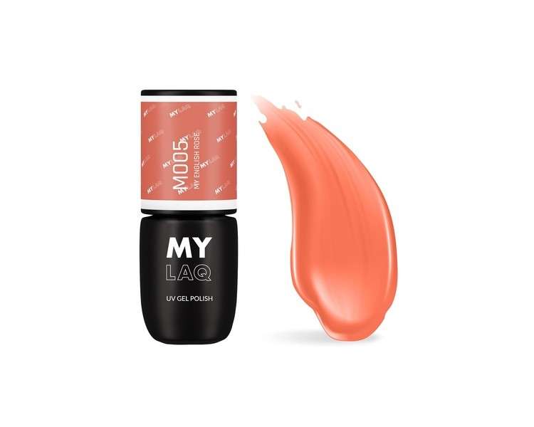 MYLAQ UV Nail Polish Orange 5ml - My English Rose