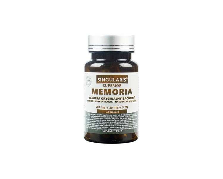 Memoria Bacopin 60 Caps Enhance Memory and Brain Functions