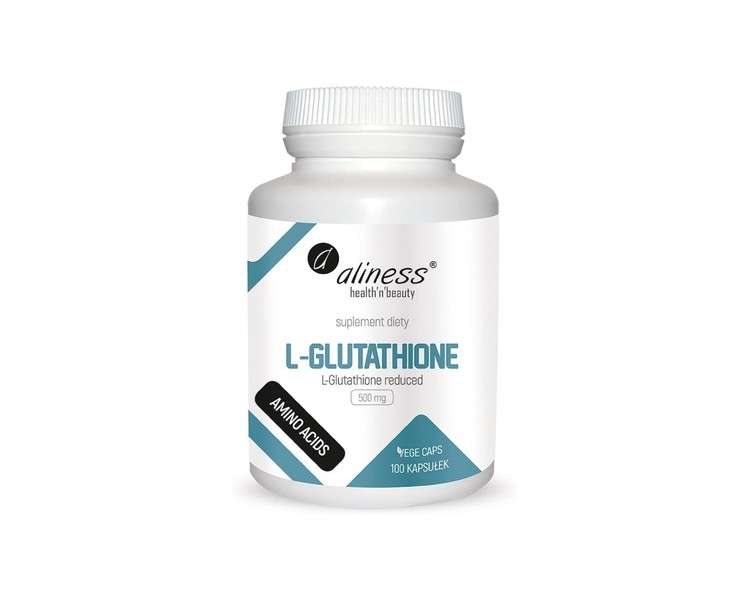 Aliness L-Glutathione 500mg Detox Aid 100 Capsules