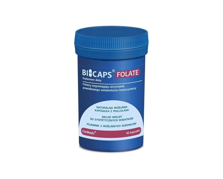 ForMeds Bicaps Folate Improved Sleep Quality Immune System Support Vegan Vegetarian Dietary Supplement with Plant Extracts 60 Capsules