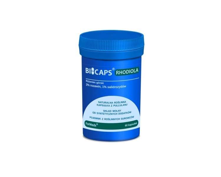 ForMeds Bicaps Rhodiola Rosea Standardized Herbal Supplement 60 Capsules