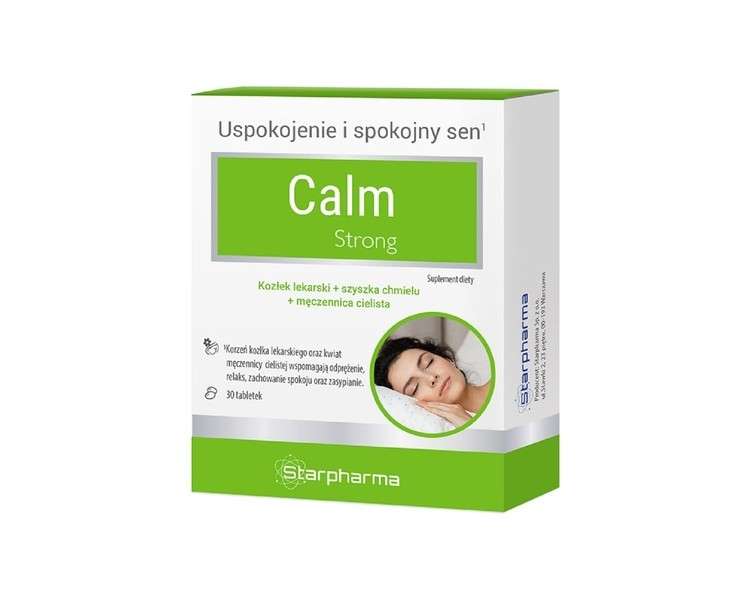 Starpharma Calm Strong Peaceful Sleep Dietary Supplement with Plant Extracts 30 Tablets