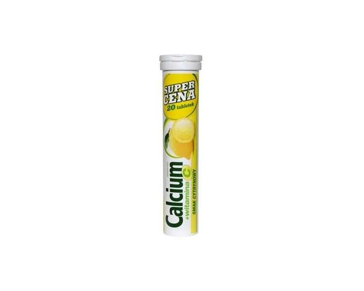 Calcium with Vitamin C Lemon Flavor 20 Tablets