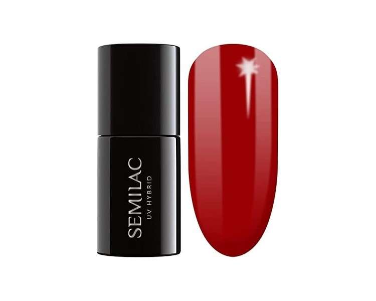 SEMILAC Red Gel Nail Polish 345 Long Lasting and Easy to Apply 7ml