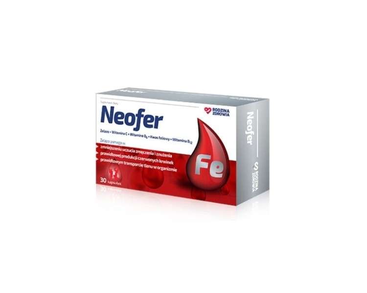 Neofer Vitamins B6, B12, C, Complex Folate 30 Capsules