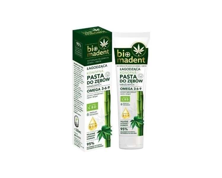 Bio Madent Soothing Hemp Toothpaste for Sensitive Individuals Omega 3-6-9 100ml