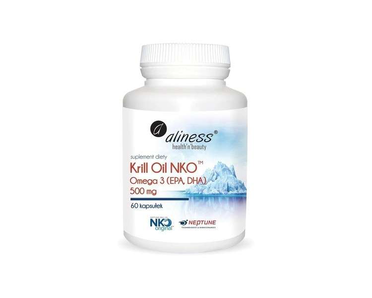 Krill Oil Omega 3 NKO 500mg 60 Capsules Aliness