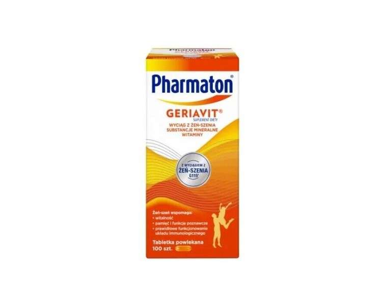 Geriatric Pharmaton Tablets Vitamins Minerals Ginseng Immunity