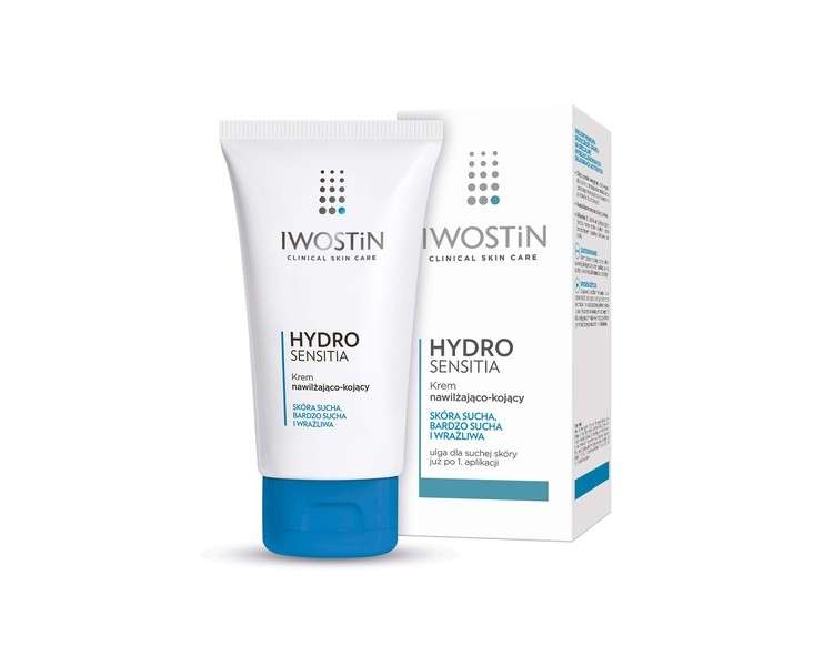 Iwostin Hydro Sensitia Moisturizing Soothing Cream for Face - Dry and Sensitive Skin 150ml