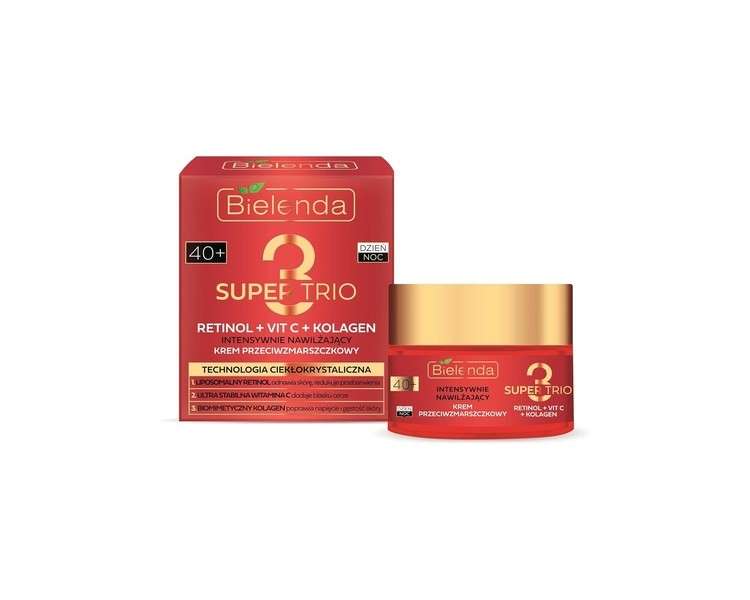 Bielenda Super Trio Retinol Vitamin C Collagen Intensively Moisturizing 40+ Cream 50ml