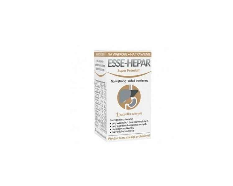Esse Hepar Super Premium 30 Capsules Healthy Liver Digestion Weight Loss