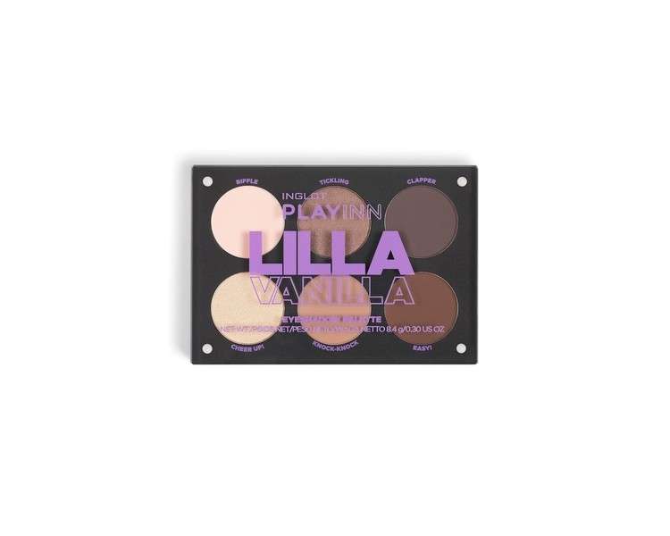 INGLOT PLAYINN Lilla Vanilla Eyeshadow Palette Collection of 6 Unique Eyeshadows 8.4g