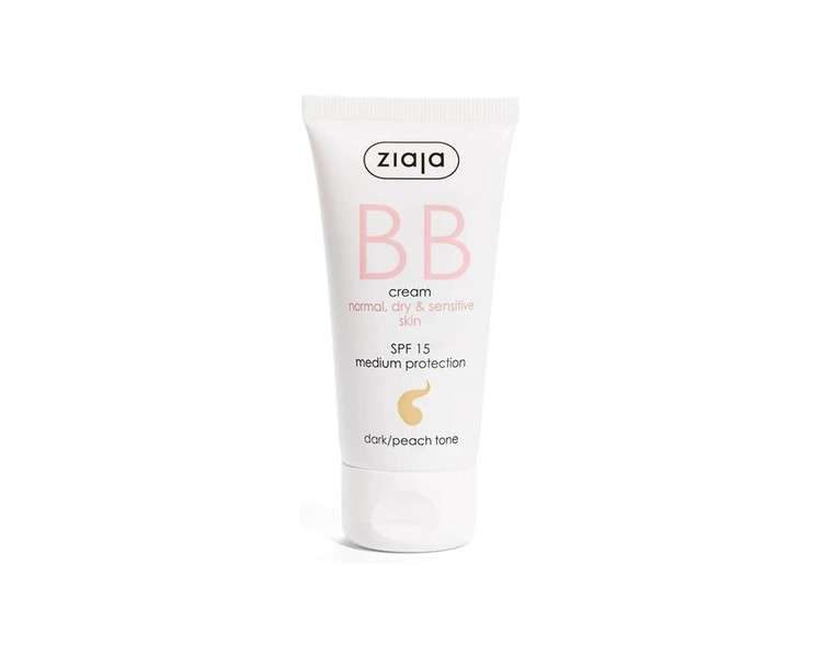 Ziaja BB Cream for Normal, Dry, and Sensitive Skin - Dark/Peach Tone 50ml