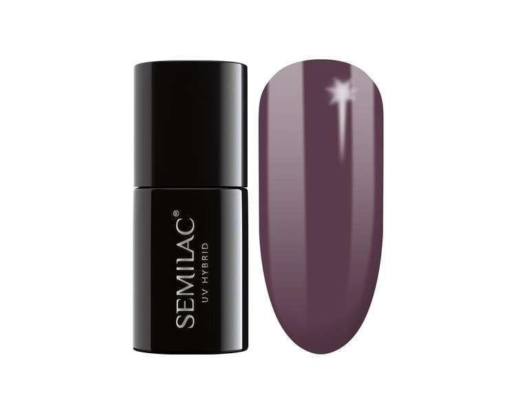 Semilac 075 UV Hybrid Nail Polish Stylish Brown 7ml