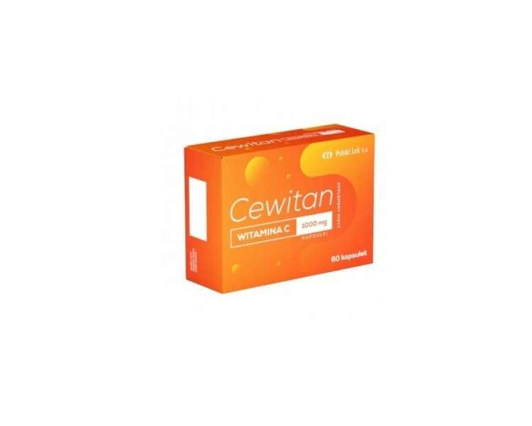 CEWITAN Vitamin C 1000mg 60 Capsules - Supports Immune System, Blood Vessels, Stress, Fatigue