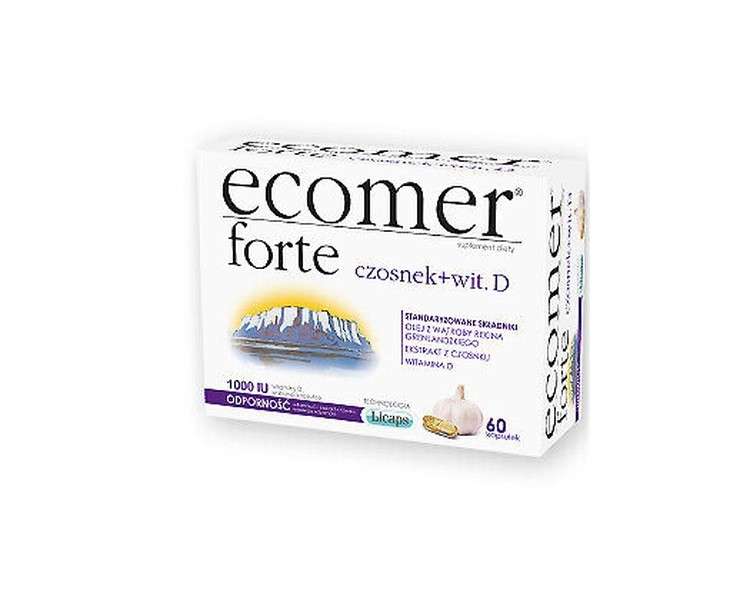 Ecomer Forte Garlic + Vitamin D3 60 Capsules