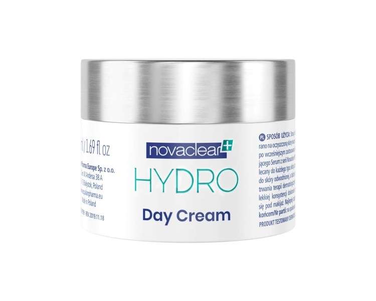 Equalan Pharma Hydro Day Cream Gel with Hyaluronic Acid, Vitamin E, Rose Hip, and Green Tea Extract 50ml