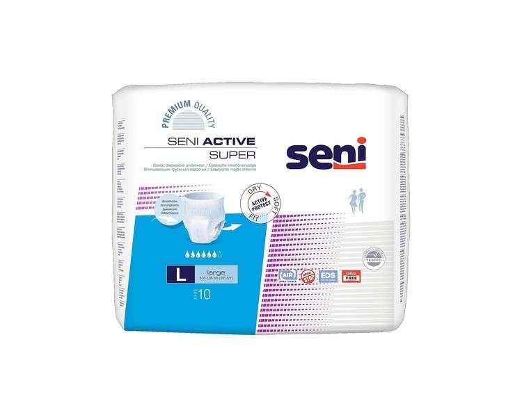 Seni Active Super Large Incontinence Briefs - Pack of 10