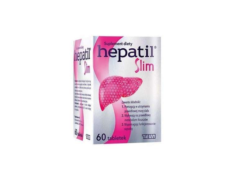 Hepatil Slim Healthy Digestive System Weight Control 60 Tablets