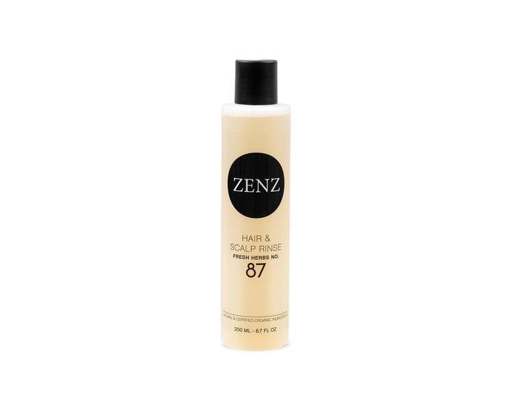 ZENZ Hair & Scalp Rinse no. 87 Clean and Fresh Scent of Herbs Cider From Plant & Fruit Extracts Removes Waste Products and Limescale For All Hairtypes