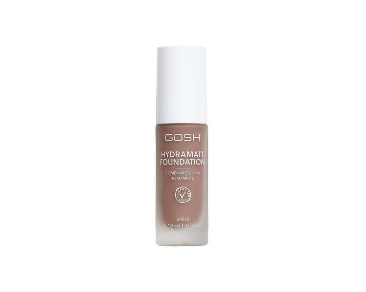 GOSH Foundation with SPF 15 for Light and Dark Skin Vegan Mattifying Makeup for Dry, Sensitive and Oily Skin - 018N