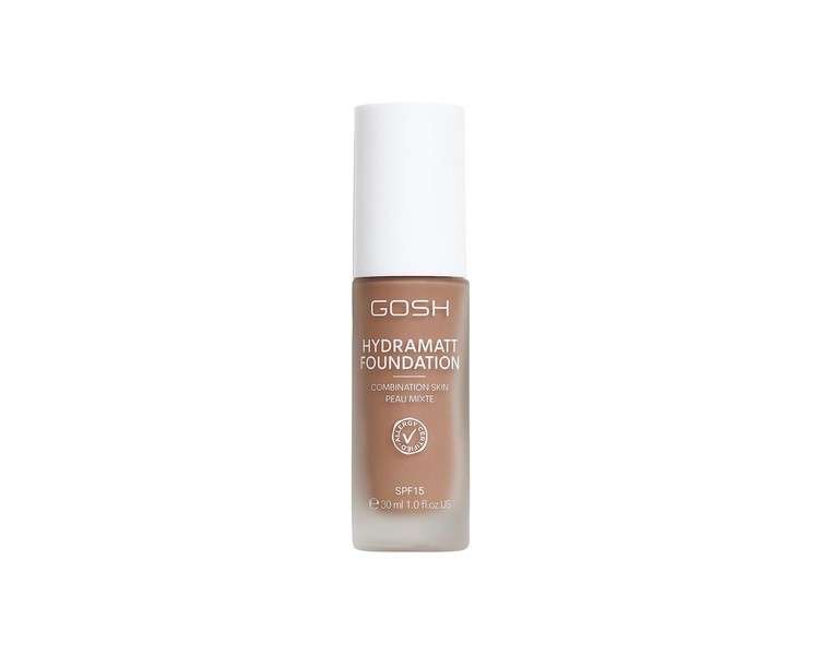 GOSH Foundation with SPF 15 for Light and Dark Skin Vegan Mattifying Makeup for Dry, Sensitive and Oily Skin - 014R