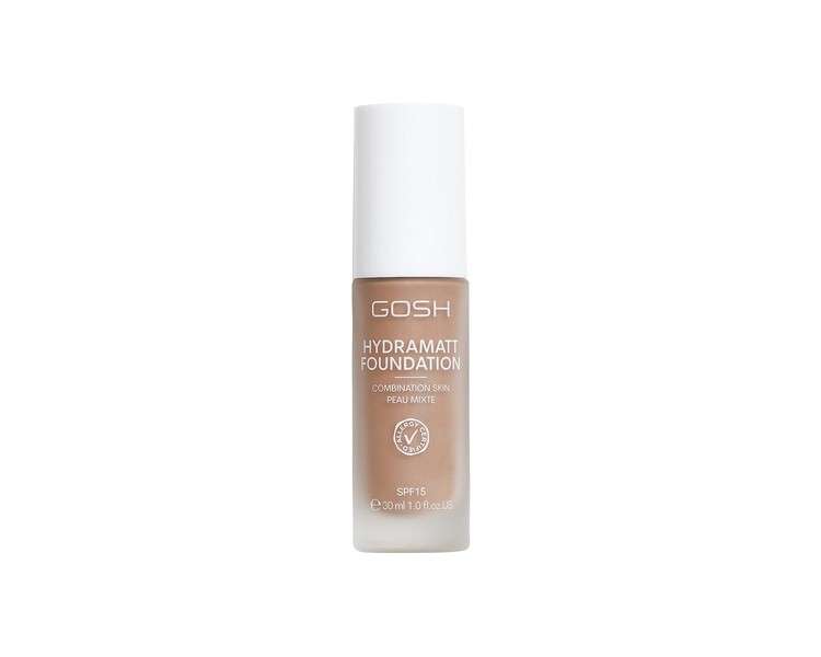 GOSH Foundation with SPF 15 for Light and Dark Skin Vegan Mattifying Makeup for Dry, Sensitive and Oily Skin - 014N