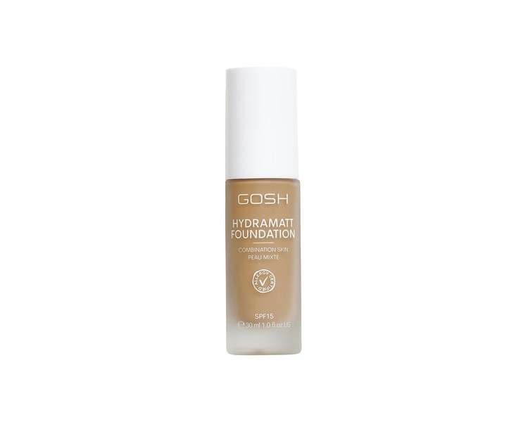 GOSH Foundation with SPF 15 for Light and Dark Skin Vegan Mattifying Makeup for Dry, Sensitive and Oily Skin - 012Y