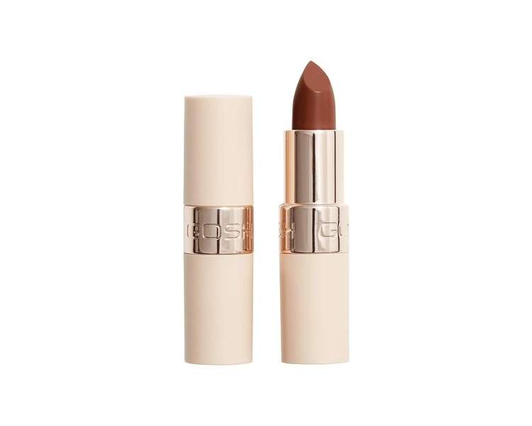 GOSH Luxury Nude Lipstick with Light Sheen Intense Nude Shades 004 Exposed