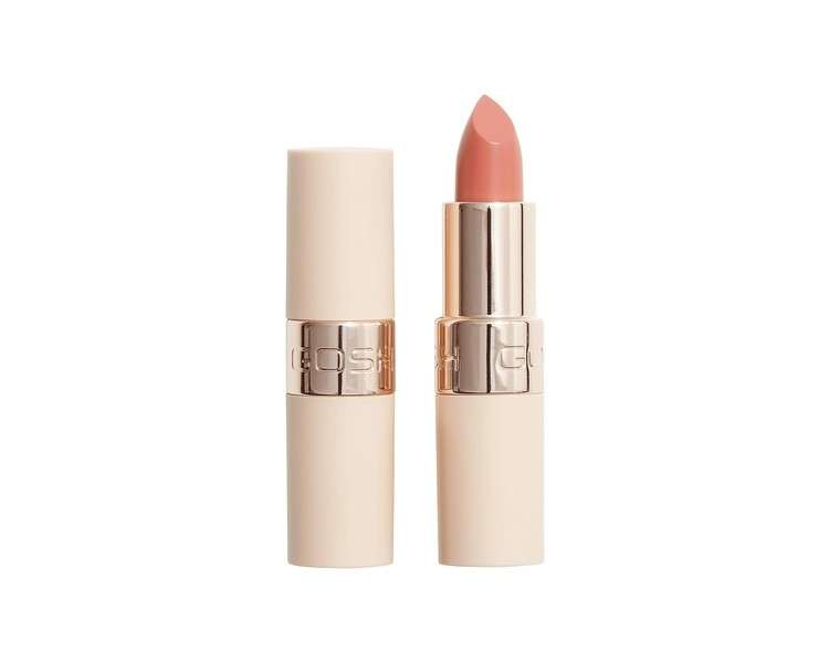 GOSH Luxury Nude Lipstick with Light Sheen Intense Nude Shades for Natural Lips 001 Nudity