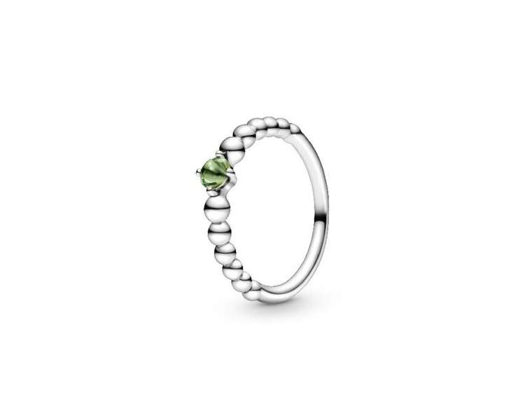 PANDORA Ring Perlen with Spring Green Crystal Silver 198867C10