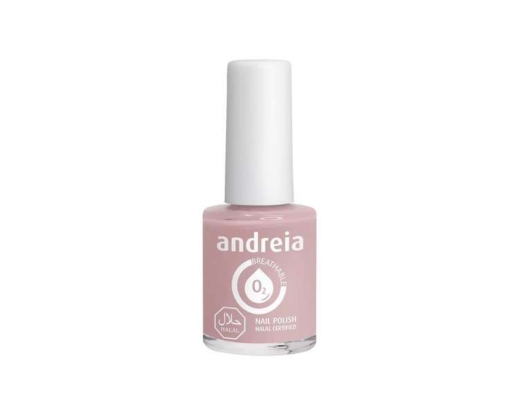 Andreia Halal Breathable Nail Polish Glossy Vegan and Cruelty-Free Colour B25 Pinkish Nude 10.5ml