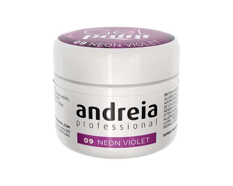 Andreia Professional Nail Art Design Gel Paint Pots 4g 09 Neon Violet