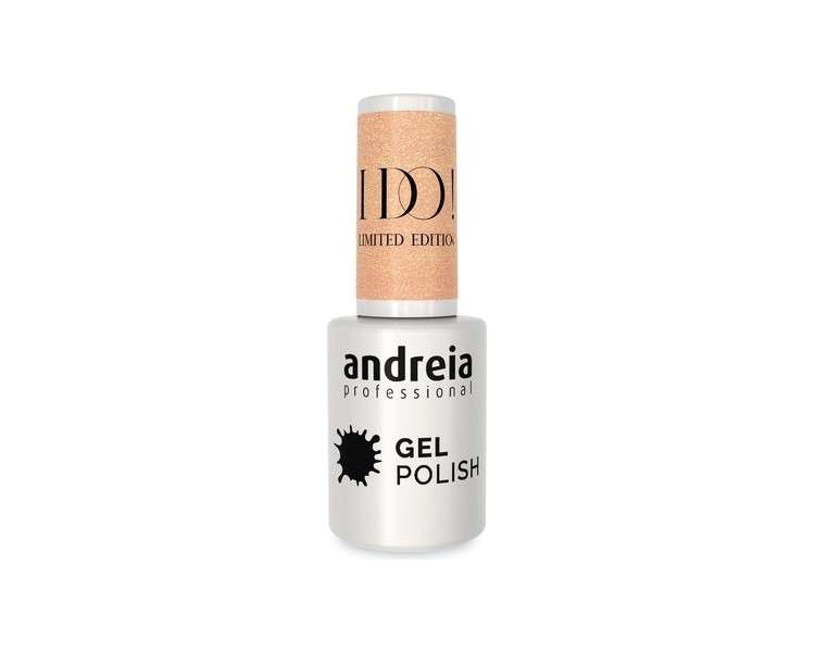 Andreia Professional Semi-Permanent Nail Gel Polish I DO Limited Collection Colour ID3 Champagne Nude with Gold Sparkles 10.5ml