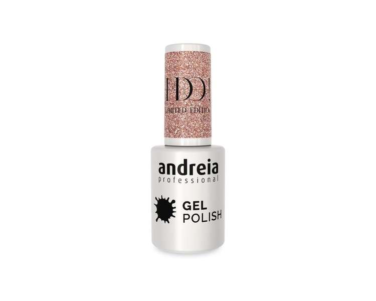 Andreia Professional Semi-Permanent Nail Gel Polish I DO Limited Collection Colour ID1 Pink Silver and Gold Glitter 10.5ml