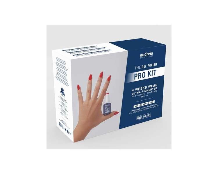 Andreia Professional Gel Nail Kit - PRO Kit with Ultrabond Nail Primer, Gel Base and Top Coat, The Gel Polish, Remover, Prep + Clean Cleanser, Washable Buffer & Nail File