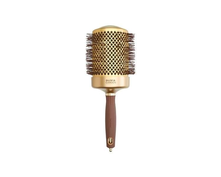 Olivia Garden Expert Blowout Shine Gold & Brown Hairbrush 80mm