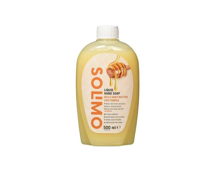 Amazon Brand Solimo Liquid Hand Soap Milk and Honey Moisturizing Formula 500ml