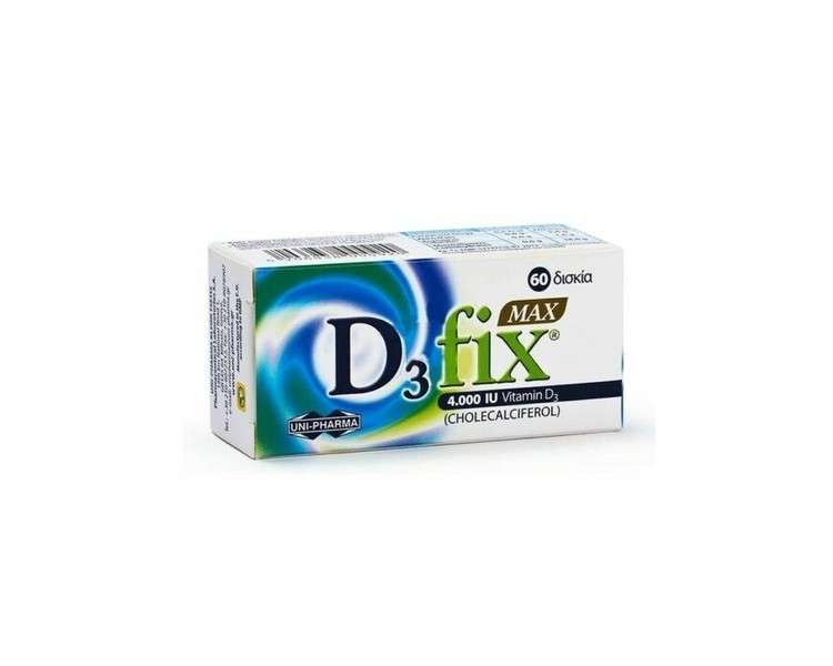 D3 Fix Max 4000 IU Vitamin D3 60 Tablets