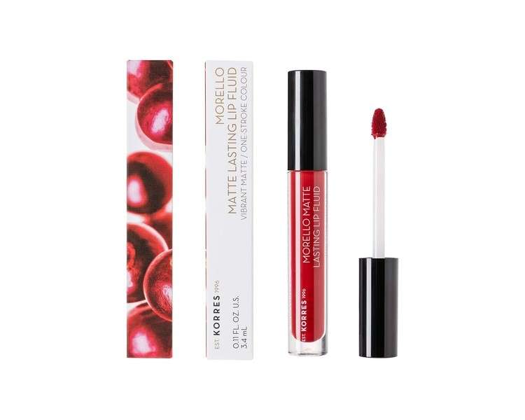 KORRES MORELLO Matte Lasting Lip Fluid No. 59 Brick Red 3.4ml