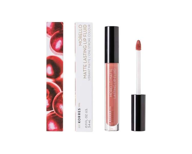 KORRES MORELLO Matte Lasting Lip Fluid No. 06 Romantic Nude 3.4ml