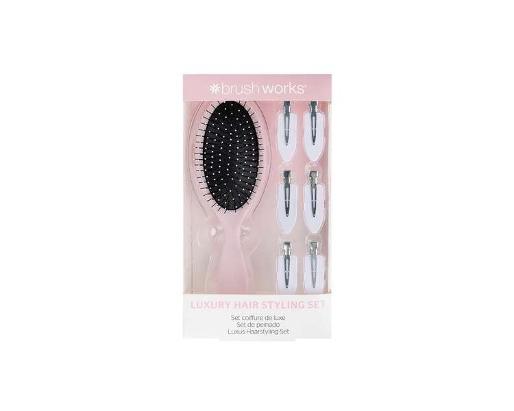 Brushworks Luxury Pink Hair Styling Set