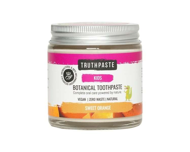 TRUTHPASTE Kid's Children's Natural Zero Waste Toothpaste Sweet Orange 100ml